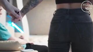 The husband hired a guy to watch his wife and get off with him
