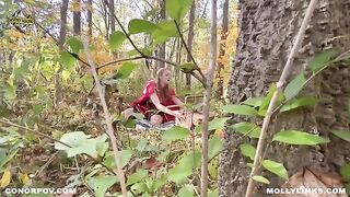 Red Riding Hood makes love with Big Bad Wolf in the middle of the wood