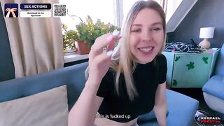 A stepbrother fucks his stepsister using the app action