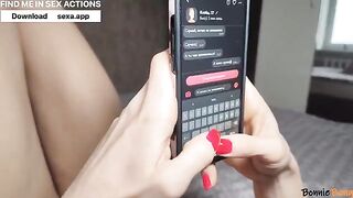 A cute girl sent a breast photo to a man on a dating platform