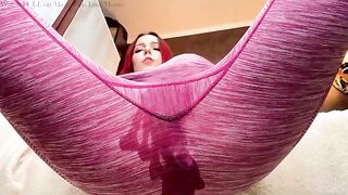A nice woman, Lina Moore, has sex with her ass, showcasing her talent