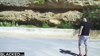 Blonde beauty Venera gets her cunt and ass smashed by two BBCs in intense DP action
