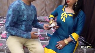 Indian Aunty Desi Pari gets banged for money with clear Hindi audio
