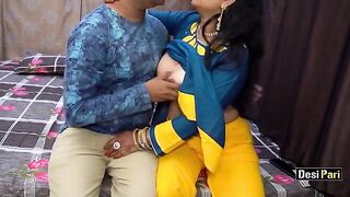 Indian Aunty Desi Pari gets banged for money with clear Hindi audio