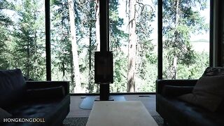 A girl lives in the woods alone and masturbates to relieve stress