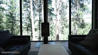 A girl lives in the woods alone and masturbates to relieve stress