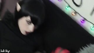 Mavis' first BJ cum swallow with FANGS, a spicy twist!