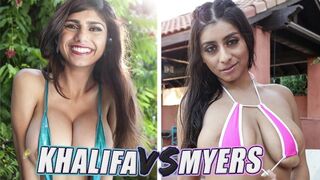 The best of Mia Khalifa and Violet Myers in an exclusive Battle Of The GOATs