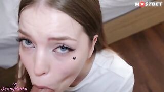 A young nurse gets fucked by a random stranger after receiving him at her doorstep