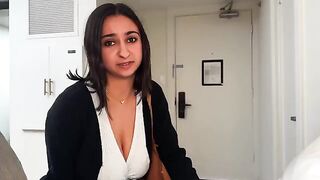 A babe got fucked by her coworker in a hotel room mix-up