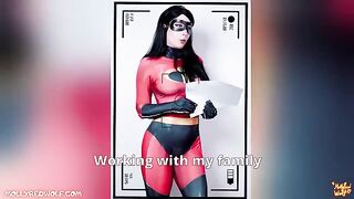 Violet Parr from The Incredibles tries her hand at porn acting in a steamy audition scene