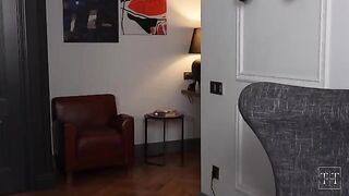 The neighbor is annoying, and he broke the cock of my girlfriend