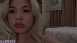 A girl got horny after shooting and got fucked raw