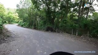 The first sex in the jungle with a stranger on a bike