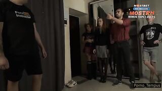 The teachers arranged an orgy for the student, it was a real treat