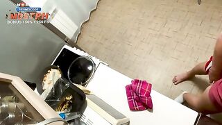 The woman accidentally met a friend of her husband and unbuttoned her shirt