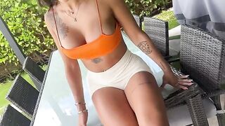 Pervert photographer oiled and fucked Sisi Rose’s big tits and ass outdoors