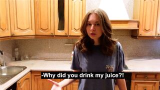 An angry roommate turned into a cute girl after I had sex with her