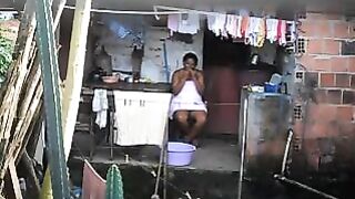 A hidden camera captured a black woman unaware of being filmed