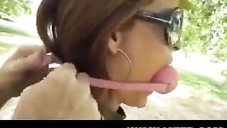 Women tied up in a bond, ready for domination