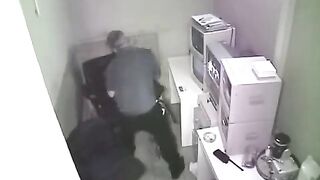 The camera was secretly filming during sex at the workplace