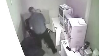 The camera was secretly filming during sex at the workplace