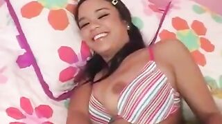 Young brunette got her broshka (cute ass) smashed by a big dick