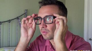 The guy tore off red underwear from his girlfriend and had sex