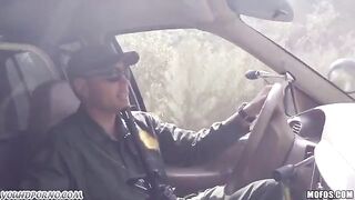 The old grandmother picked up the soldier and fucked him hard