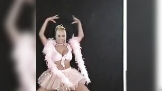 A sexy Russian is dancing and showing her skills