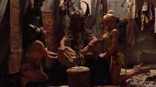 Red-skinned babes fuck with princes in this hot Fairytale video
