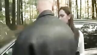 A girl was fucked on the car bonnet in the middle of the road