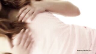A young and beautiful girl is indulging in solo pleasure
