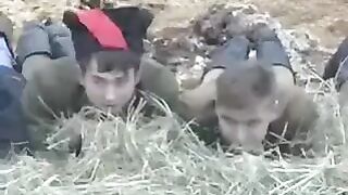 The guy brought the girl to the barn and fucked her in hay