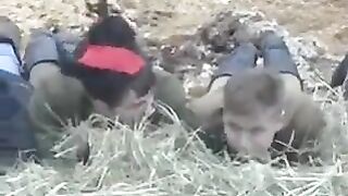 The guy brought the girl to the barn and fucked her in hay