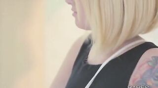 Tattooed girl fucks with herself and gets orgasm