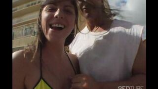 Babe was fucked after a bicycle walk