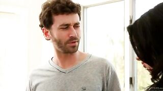 Sexy brunette Veronika Avluv fucked by two cocks hard