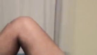 Guy masturbates with his hands, watching gay porn