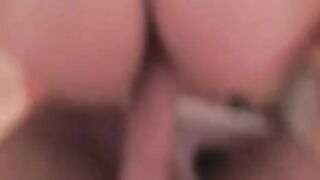 A mature sexy blonde is being fried by a young guy on the couch