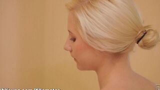 Hot shower, tender body of young 18 y.o. slut