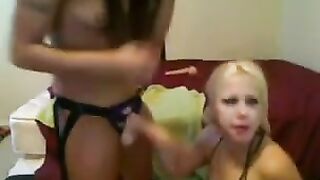 The first size blonde with big boobs has sex in the chat online