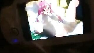 Hentai fucked by two girls and jerked off by them both