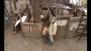 Outdoor sex with a hot slut from the Russian village