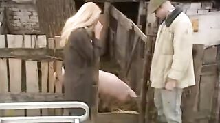 Outdoor sex with a hot slut from the Russian village