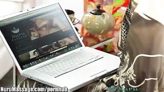 Hot massage with Chinese babe and oil, enjoy!