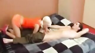 A girl could not resist her brother's desire