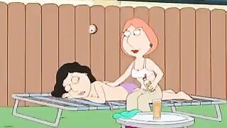 Lesbian sex with Griffin family members, featuring Lois and Bonnie