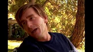 A young beautiful girl has sex with her lover in nature