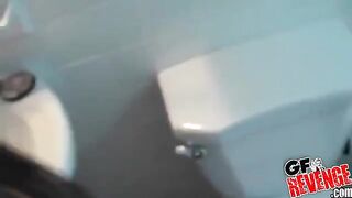 Hot brunette with nice butt enjoys home sex in front of the camera